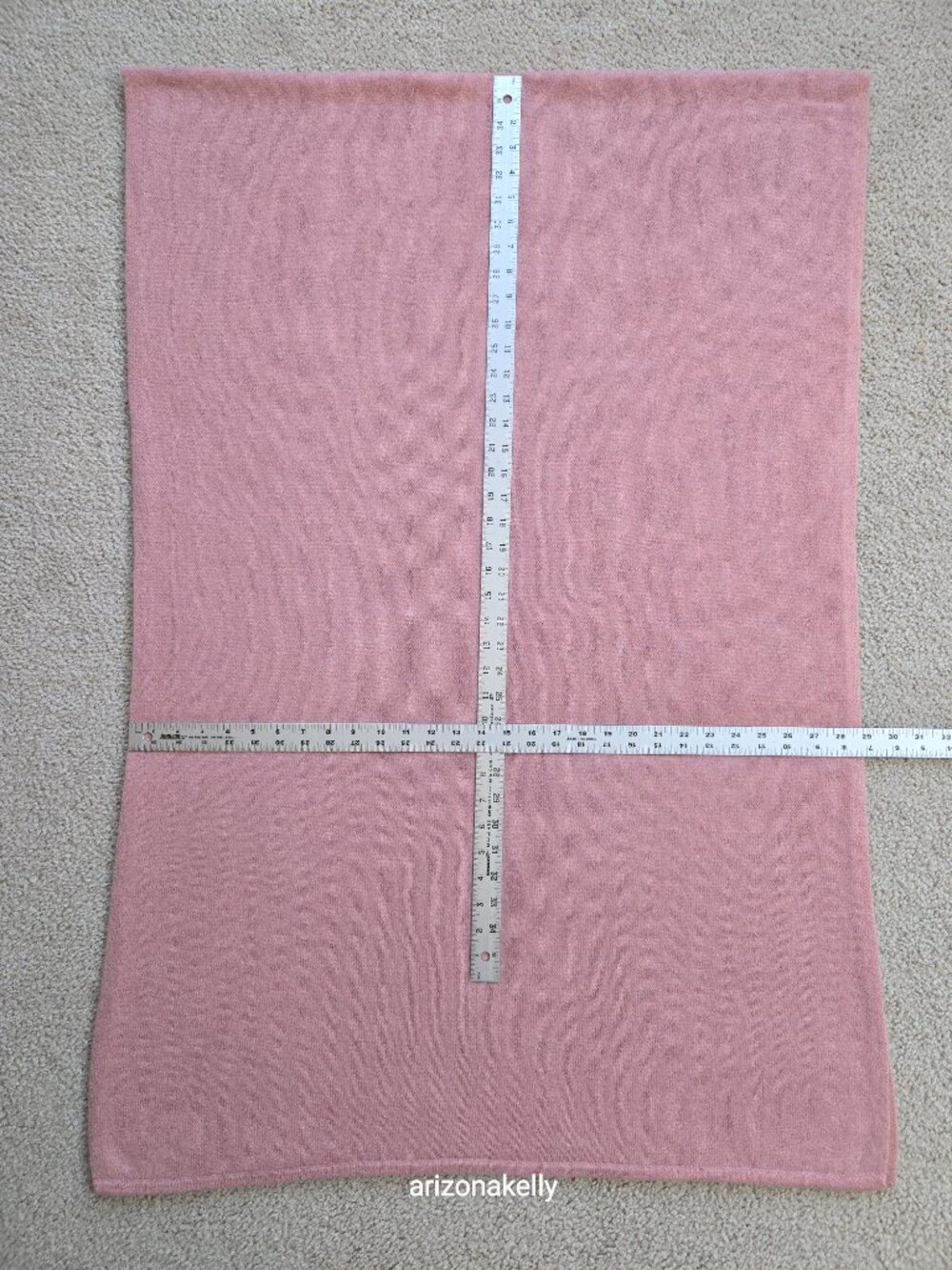 NWOT Cashmere Knit Scarf Pink - Picture 5 of 14